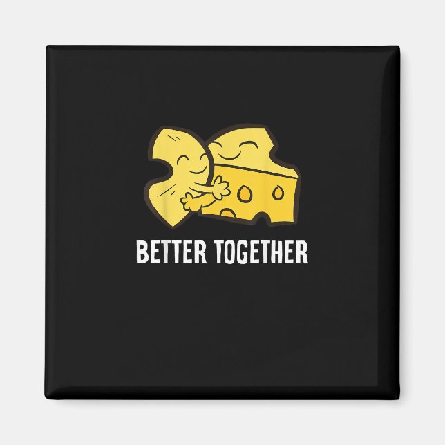 Imán Diseño Divertido de Comida Mac Y Queso Juntos  (Frente)
