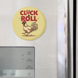 Imán Diseño divertido de dibujos animados de gallo geni