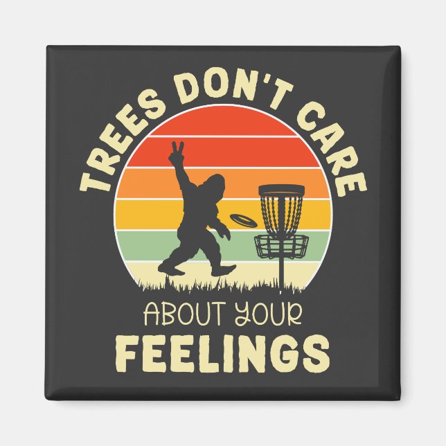 Imán Diseño divertido de disco retro de golf | Frisbee  (Frente)