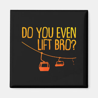 Imán Diseño divertido de esquí y snowboard para hombres