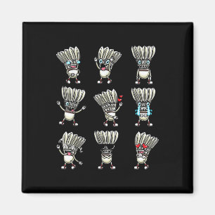 Imán Diseño divertido de jugador de bádminton para homb