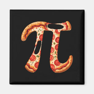 Imán Diseño divertido de matemáticas de pizza del día d