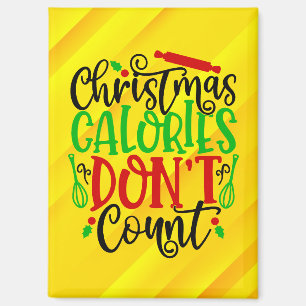 Imán Diseño divertido de Navidad donde las calorías no