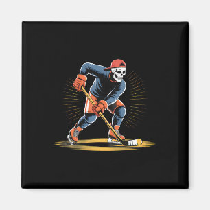 Imán Diseño divertido de patinador jugador de hockey so