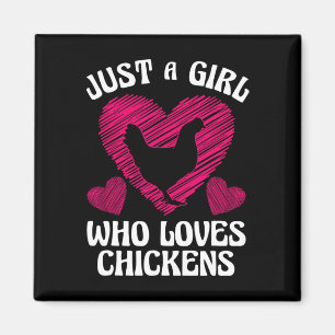 Imán Diseño Divertido de Pollo para Niñas y Mamás