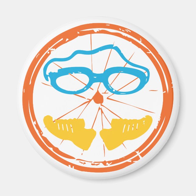 Imán Diseño divertido de triatlón (Frente)