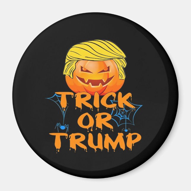 Imán Diseño divertido de Trumpkin para Halloween (Frente)