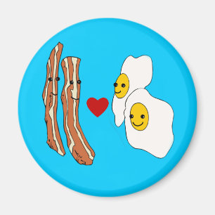 Imán Diseño divertido del tocino de los huevos de los