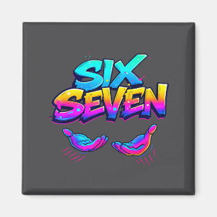 Imán Diseño divertido seis siete gráfico 67 6 7 Meme ma