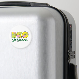 Imán Diseño Ecológico Retro Ve a Verde