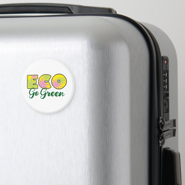 Imán Diseño Ecológico Retro Ve a Verde (In Situ (Equipaje))