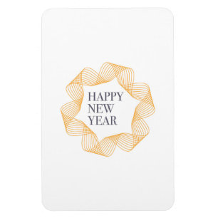Imán Diseño elegante y sencillo de "Feliz Año Nuevo"
