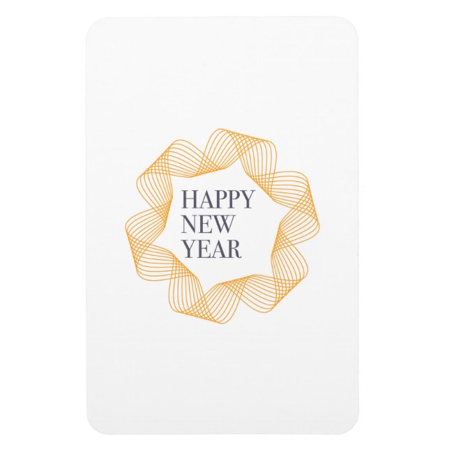 Imán Diseño elegante y sencillo de "Feliz Año Nuevo" (Vertical)