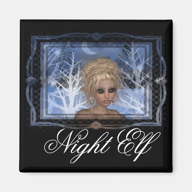 Imán Diseño Elf Noche Wintertime (Frente)