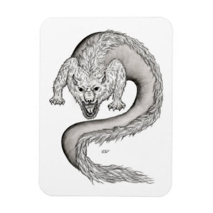 Imán Diseño en blanco y negro de Wolfdragon