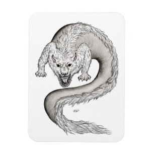 Imán Diseño en blanco y negro de Wolfdragon