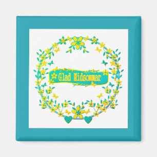 Imán diseño escandinavo, Glad midsommar