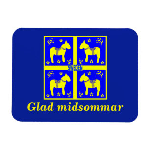 Imán diseño escandinavo, midsommar alegre personalizad