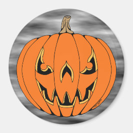Imán Diseño espeluznante de Jack-o'-Lantern de Hallowee