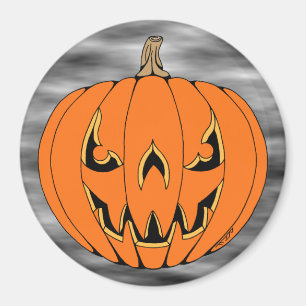 Imán Diseño espeluznante de Jack-o'-Lantern de Hallowee