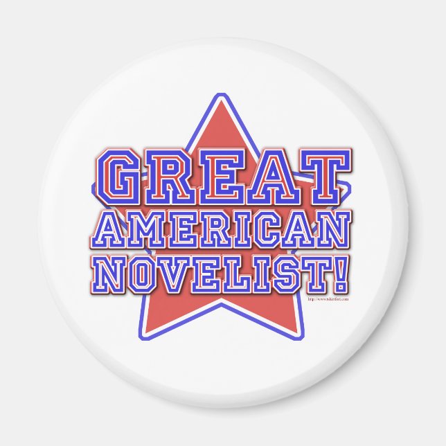 Imán Diseño estelar de novelista norteamericano (Frente)