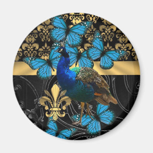 Imán Diseño femenino bonito del pavo real