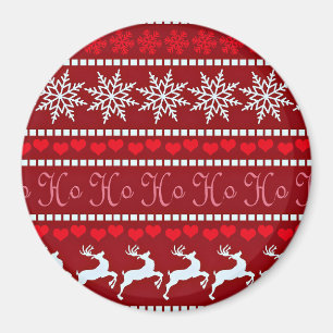 Imán Diseño festivo de copos de nieve y renos