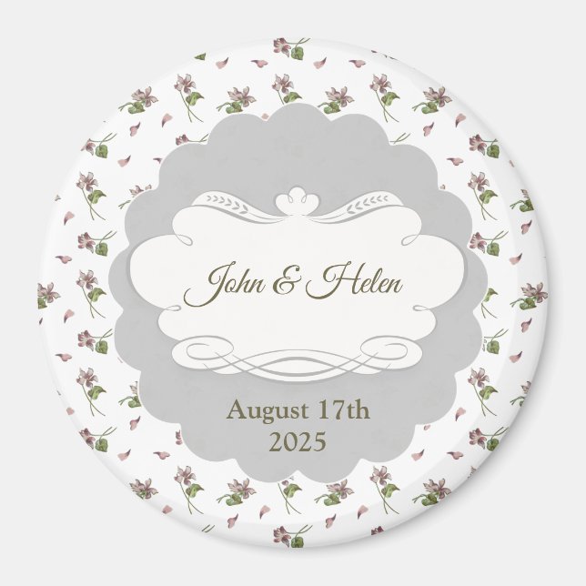 Imán Diseño floral (Frente)