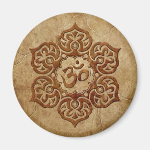Imán Diseño floral de piedra de Aum