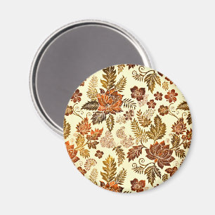 Imán Diseño Floral Heritage Cobre Dorado Cálido