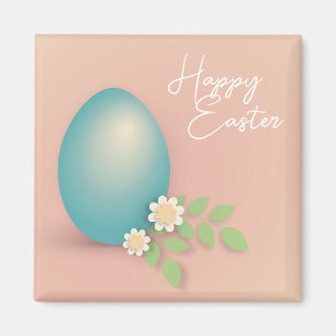 Imán Diseño floral pastel de Pascua Feliz