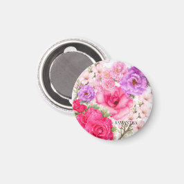Imán Diseño Floral Personalizado