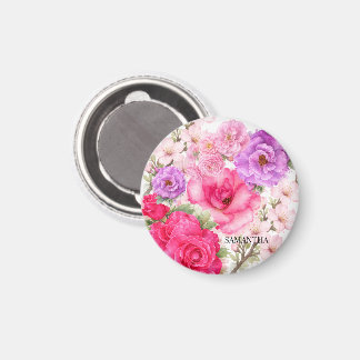 Imán Diseño Floral Personalizado