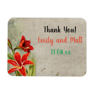 Imán Diseño floral vintage elegante con texto