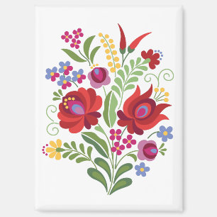 Imán Diseño Folclórico Húngaro Pimientos Rojos