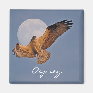 Imán Diseño fotográfico Wild Osprey y Super Moon