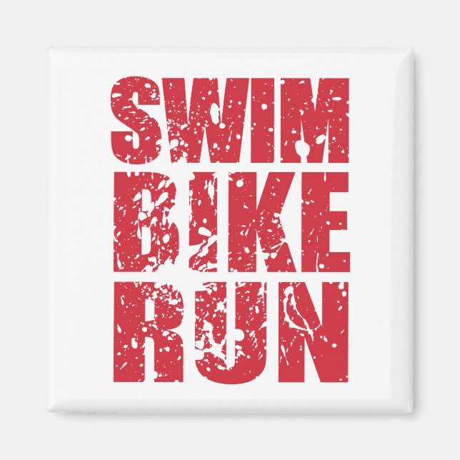 Imán Diseño fresco de triatlón (Frente)