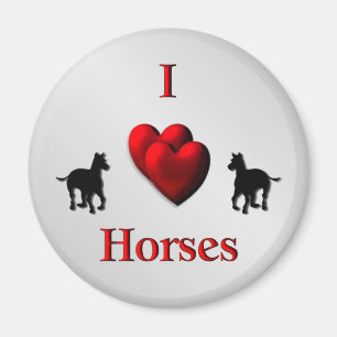 Imán Diseño genial de caballos con corazón