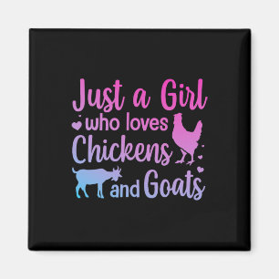 Imán Diseño genial de cabra de pollo para mujeres y niñ