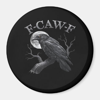 Imán Diseño genial gótico de la luna del pájaro F-Caw-F