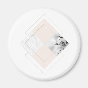 Imán Diseño geométrico de mármol