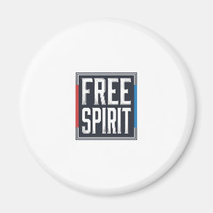 Imán Diseño Gráfico de Caja Espíritu Libre Patriótico V