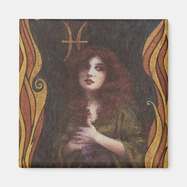 Imán Diseño gráfico decorativo de Pisces (Frente)