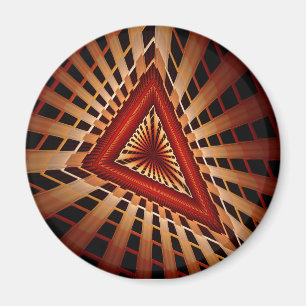 Imán Diseño gráfico fractal moderno de red de fantasía 