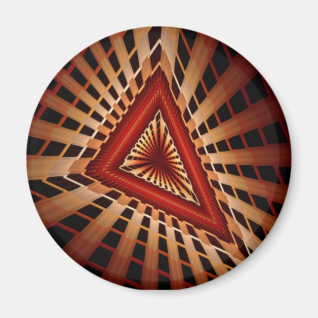 Imán Diseño gráfico fractal moderno de red de fantasía  (Frente)