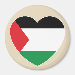 Imán diseño gráfico lindo con bandera palestina