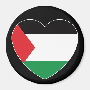 Imán diseño gráfico lindo con bandera palestina