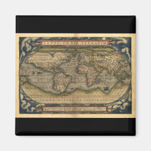 Imán Diseño histórico del Atlas de Mapas Mundiales Vi