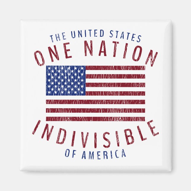 Imán Diseño indivisible de la bandera estadounidense de (Frente)