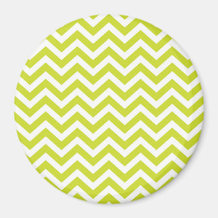 Imán Diseño Lime y White Chevron